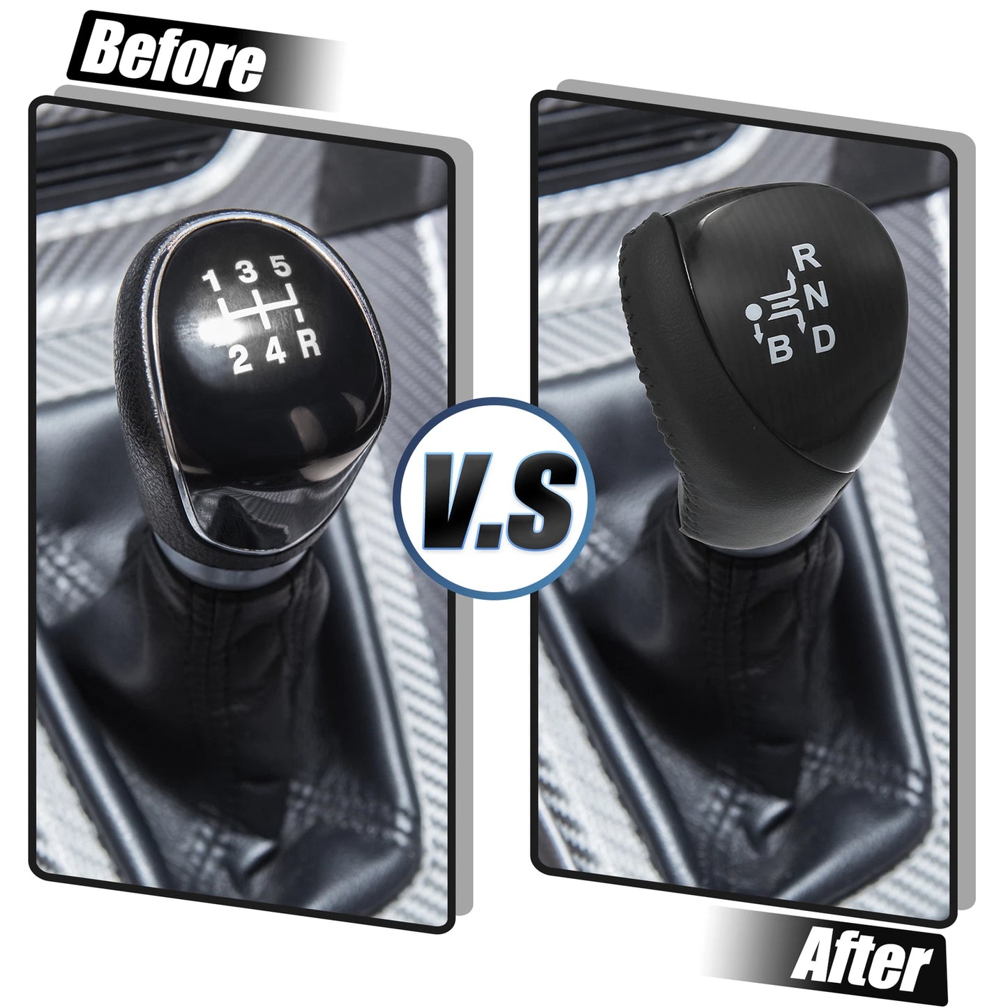 Car Gear Lever Shifter Knob Bright Black for Toyota Prius (2010-2015)