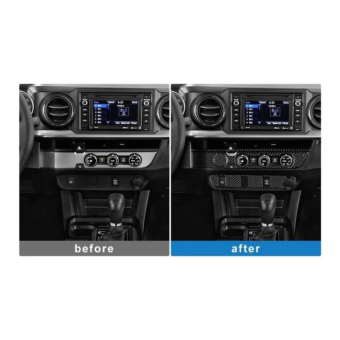 Carbon Fiber AC Button Cover for Toyota Tacoma (2016-2023)