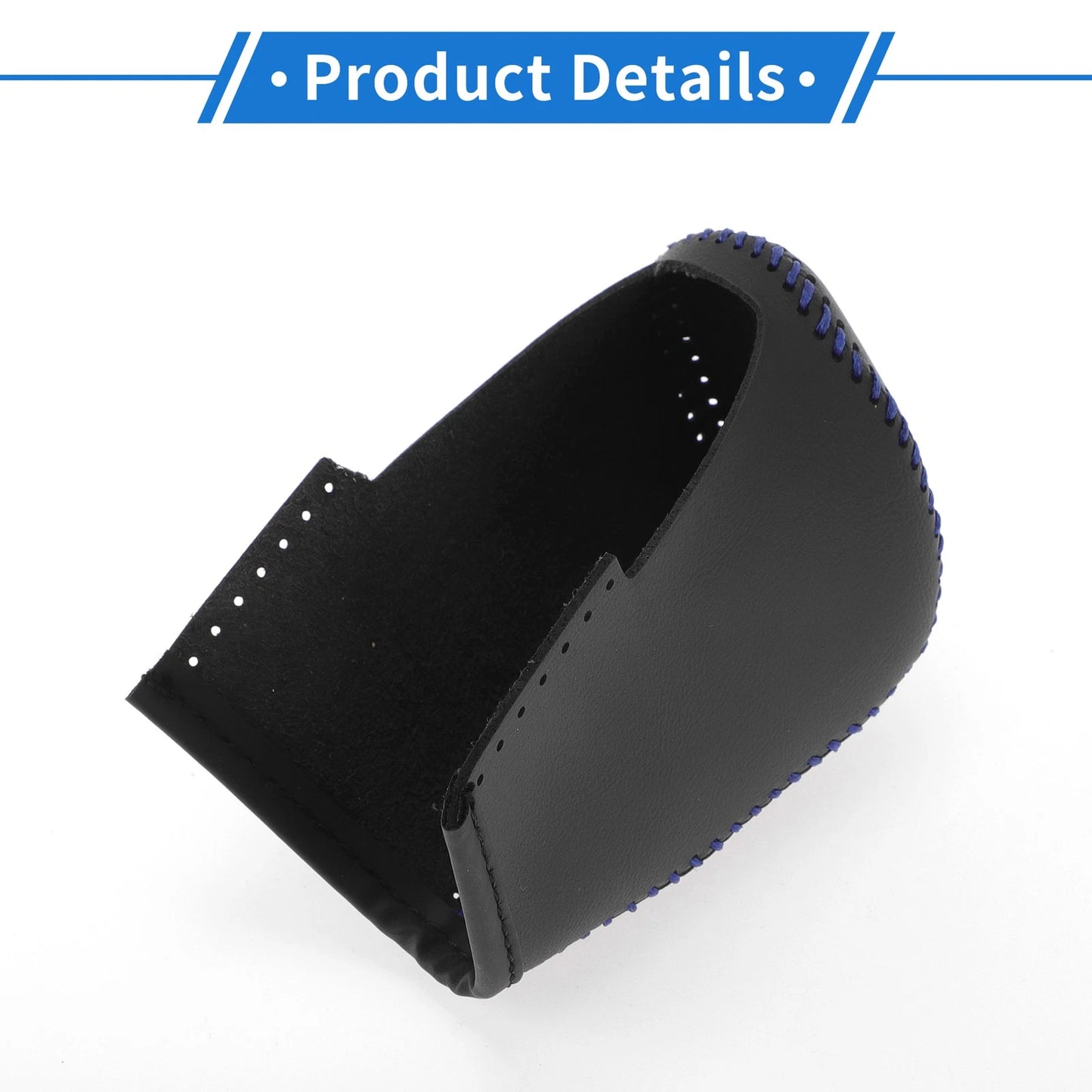 Car Gear Shift Knob Cover for Nissan Altima (2019-2024) Black Blue Faux Leather