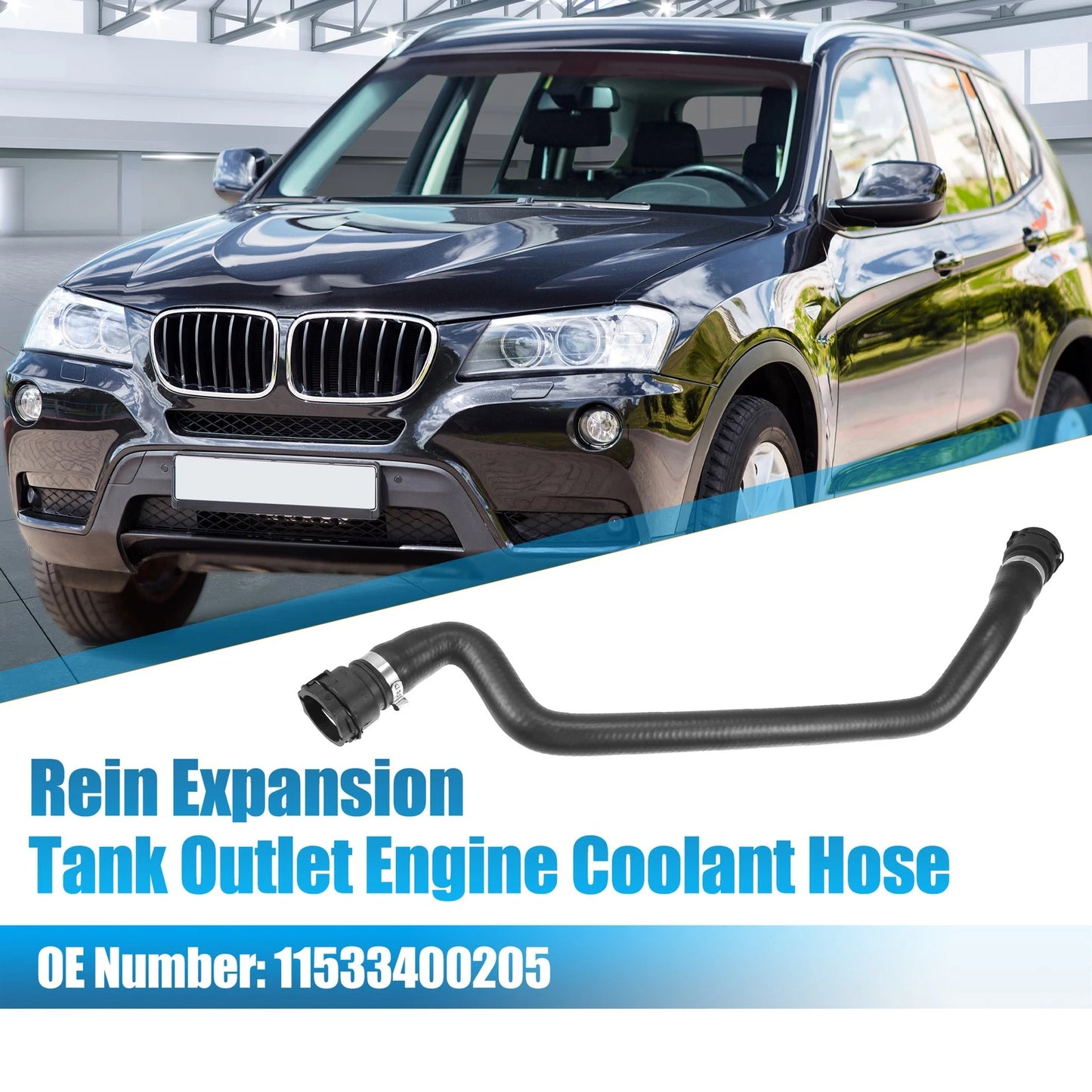Expansion Tank Outlet Engine Coolant Hose 2.5L for BMW X3
