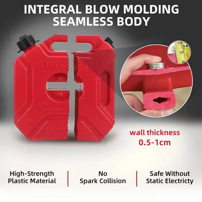 5L Red Jerry Can Fuel Tank for Car Motorcycle - Lock & Key