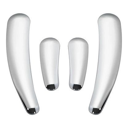 4x Chrome Swingarm Frame Inserts for Harley Softail FLSTF FLSTN (2008 - 2017)