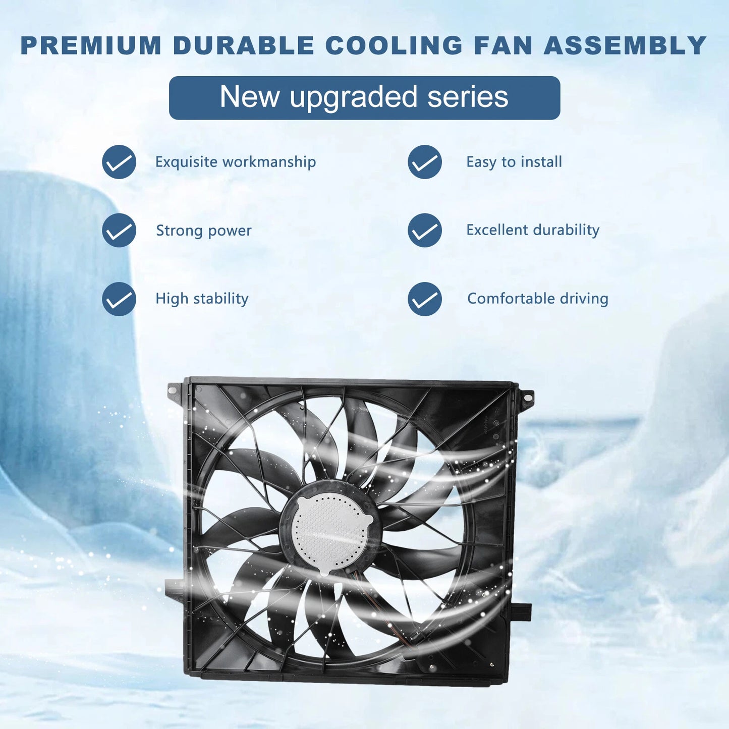 Radiator Cooling Fan 850W for Mercedes W163 ML55 AMG ML270 CDI (2000-2005)
