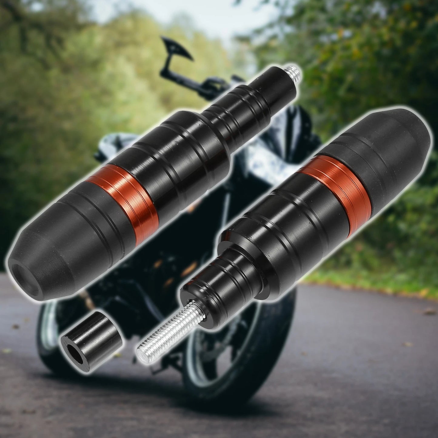 Orange Motorcycle Frame Slider Exhaust Anti Crash Protector for Honda