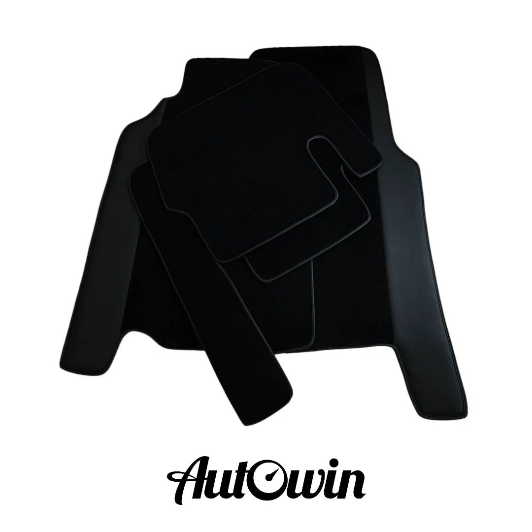 Black Floor Mats for Ferrari 456 (1992-2003) - AutoWin Brand with Leather