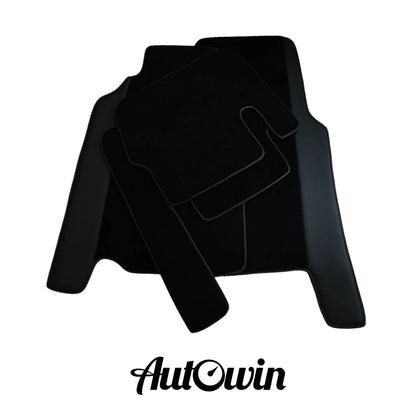 Black Floor Mats for Ferrari 456 (1992-2003) - AutoWin Brand with Leather