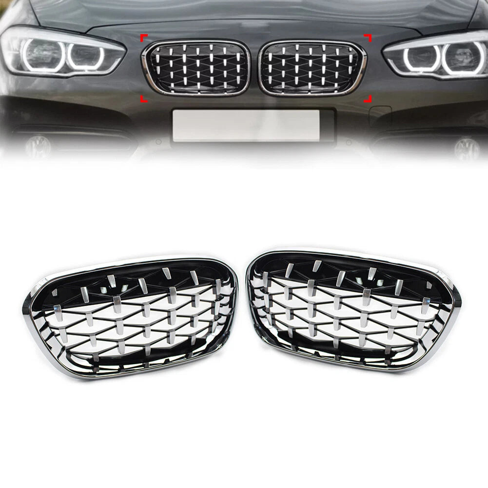 Chrome Front Bumper Kidney Grille for BMW 1 Series F20 F21 (2011-2019)