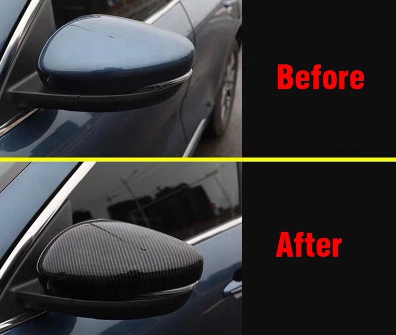 2 x Carbon Fiber Look Side Rearview Mirror Cover Trim Caps for Ford Escape (2020–2024)
