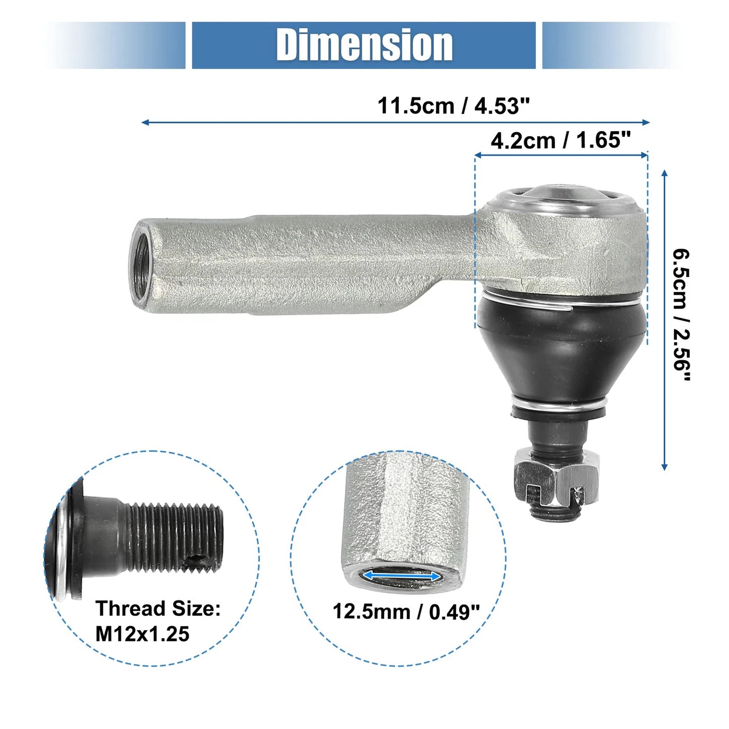 Front Outer Tie Rod End Links for Nissan Altima