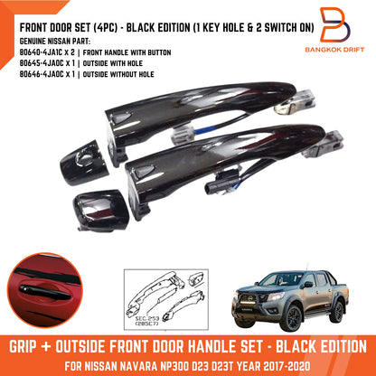 Nissan Front Door Handle & Grip for Navara NP300 D23 Black Edition (2017-2020)
