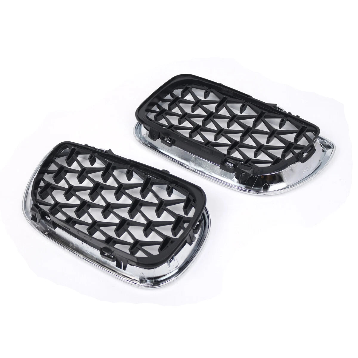 Chrome Front Grill Diamond Metero Style for BMW E46 3 Series (2002-2005)