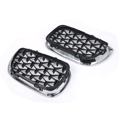 Chrome Front Grill Diamond Metero Style for BMW E46 3 Series (2002-2005)