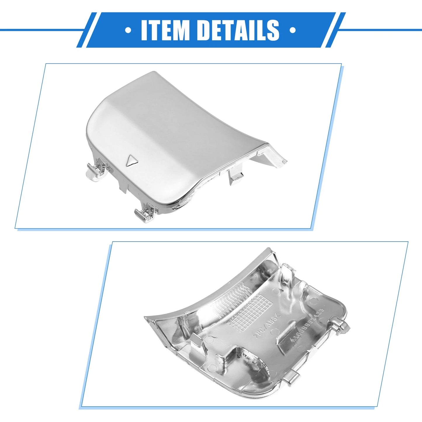 Car Tow Hook Eye Hole Cover for Mercedes-Benz GLS 450 (2016-2023) Silver Tone