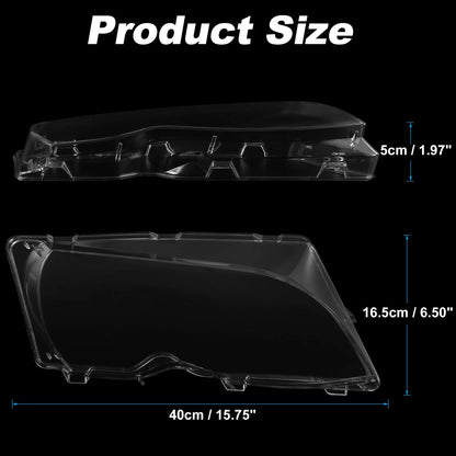 Car Front Headlight Lens Cover for BMW E46 (2002-2006) - 1 Pair