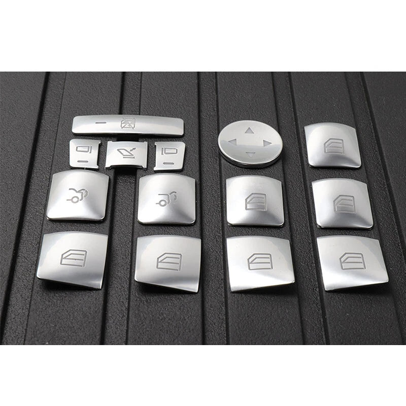 Car Window Switch Buttons Cover Trim Sticker fit for Tesla Model X  2016-2019