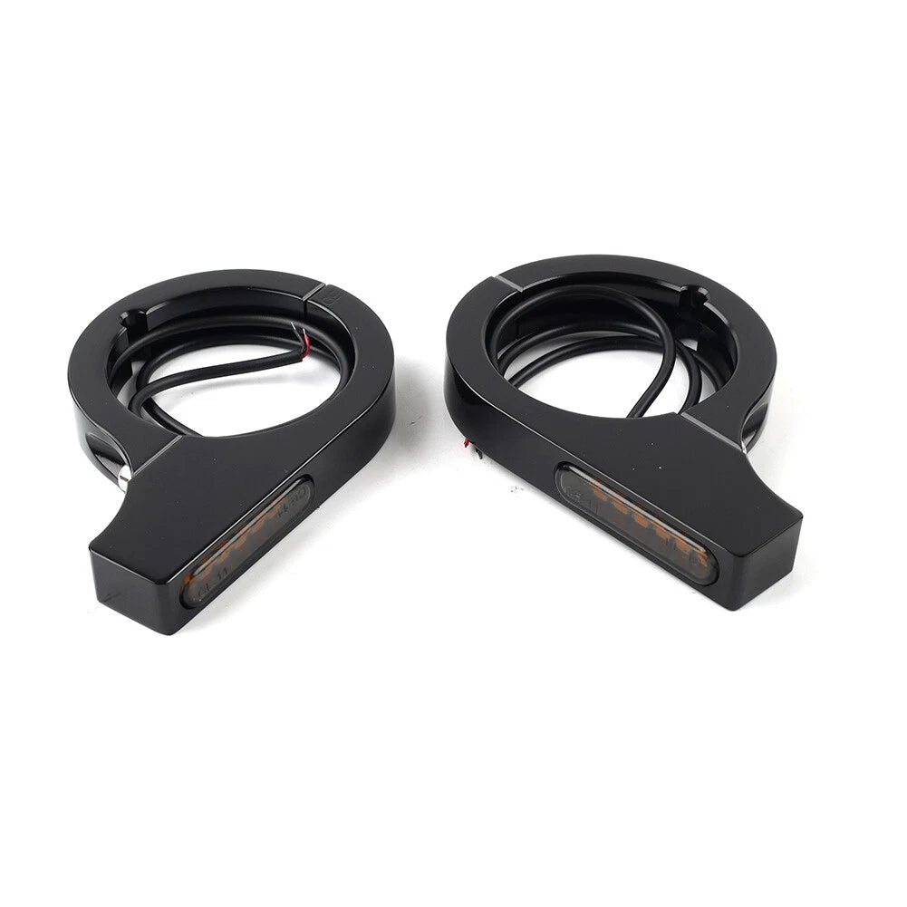 LED Fork Turn Signal Light Indicator Amber for Harley Touring