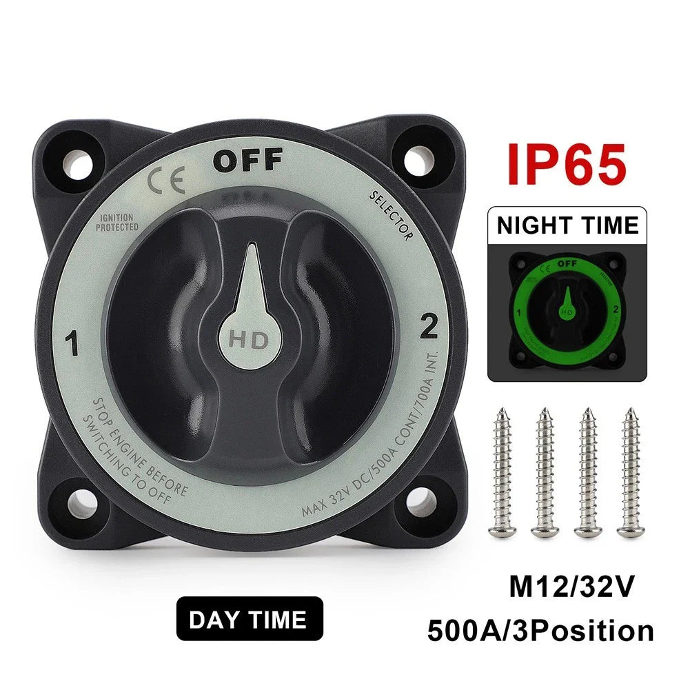 HD Series 500A Battery Cut Off Switch for Boats/RVs