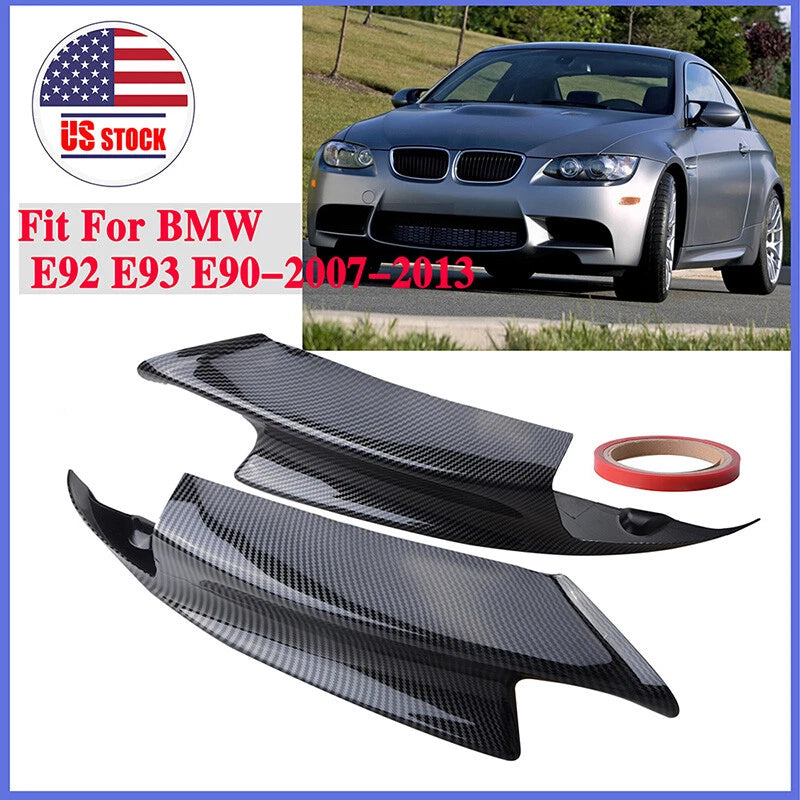 Carbon Look Front Splitter Bumper Spoiler Lip for BMW E90 E92 E93 M3 (2007-2013)