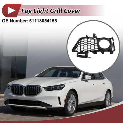 Front Left Fog Light Grill for BMW 3 Series (2012-2019) - 1 Pc Black
