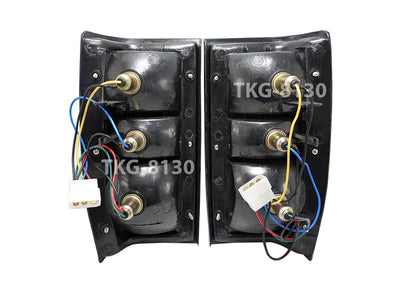 Tail Light Lamp 1 Pair Black Trim for Mitsubishi L200 Triton (1986-1996)