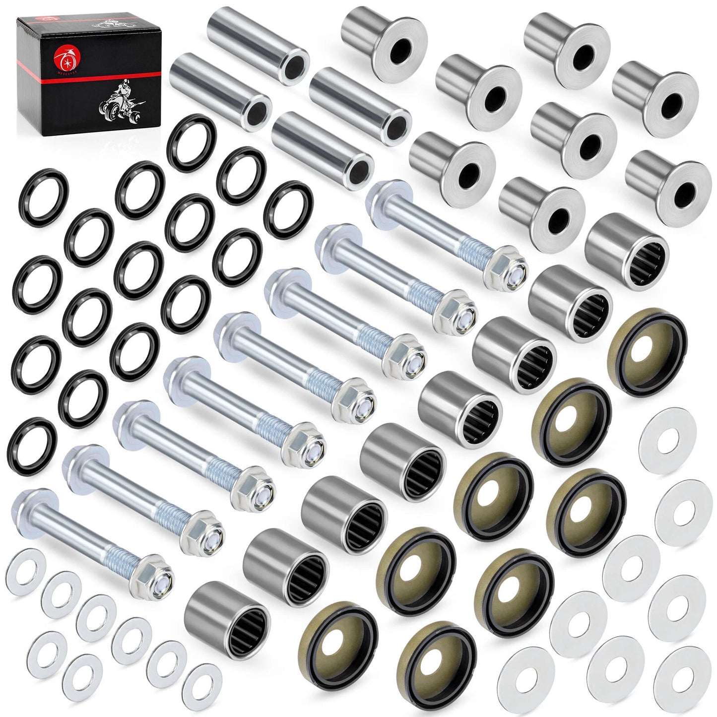 Upper/Lower A Arm Bushings Seals Kit for Suzuki Z400/LTZ400, Arctic Cat 400 DVX