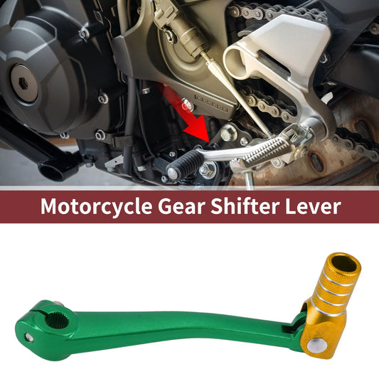 Folding Gear Shifter Lever for Bosuer 125 Green and Gold Tone