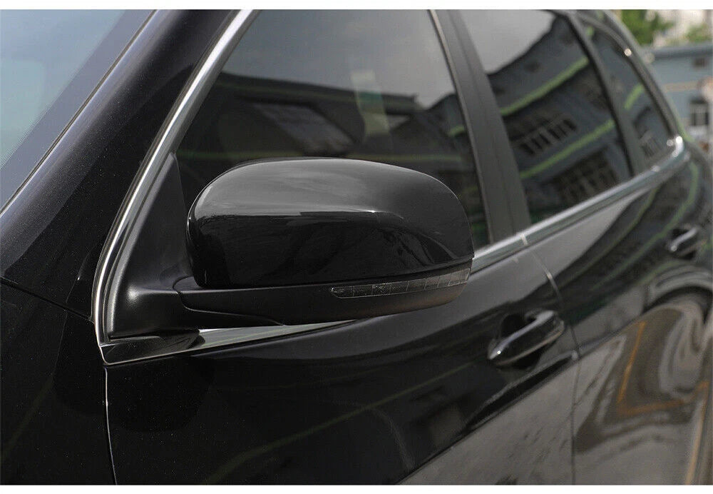 Gloss Black Rearview Mirror Caps for Jeep Compass, Cherokee (2017-2023)