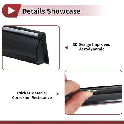 Window Deflectors 1 Set for Nissan Sentra (2007-2012) Black Side Vent Visors