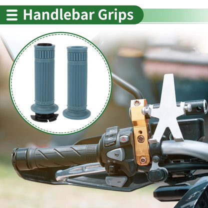 Grips / 7/8" 22mm Motorcycle Hand Grips TPU Gray Blue Stripe for Motorcycle