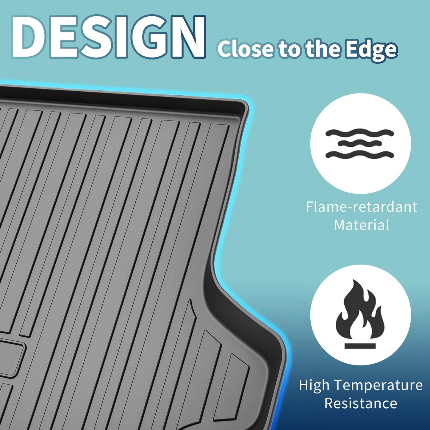 Flat Face Cargo Liner Rear Trunk Mat for Honda HR-V 2023-2025 (1 Pc)