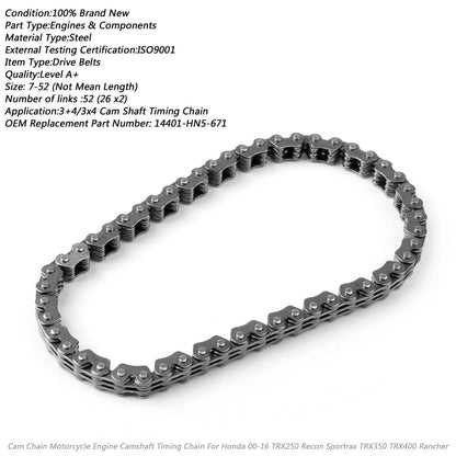 Timing Cam Chain for Honda TRX250 Recon, TRX350, TRX400 (2001-2006)
