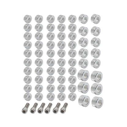 66X Chrome Engine Bolt Topper Caps for Harley Touring Road Street Glide (2009-2023)