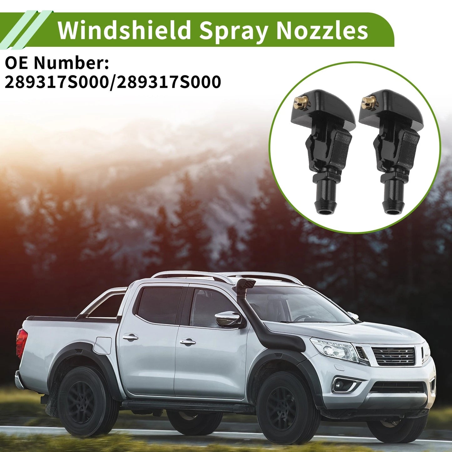 Windshield Washer Nozzle & Hose Connector for Nissan (2000-2006)