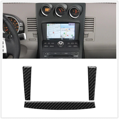 3 x Carbon Fiber GPS Navigation Trim Cover for Nissan 350Z (2003-2009)