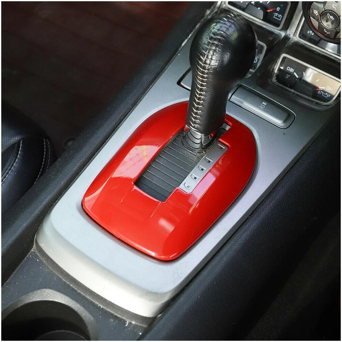 Red Gear Shift Knob Panel Cover Trim for Chevrolet Camaro (2010-2015)