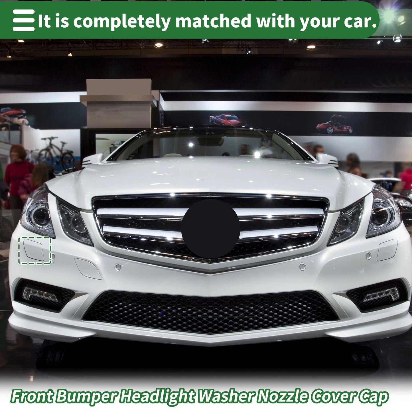 Bumper Headlight Washer Nozzle Cover for Mercedes-Benz E400 (2014-2016)