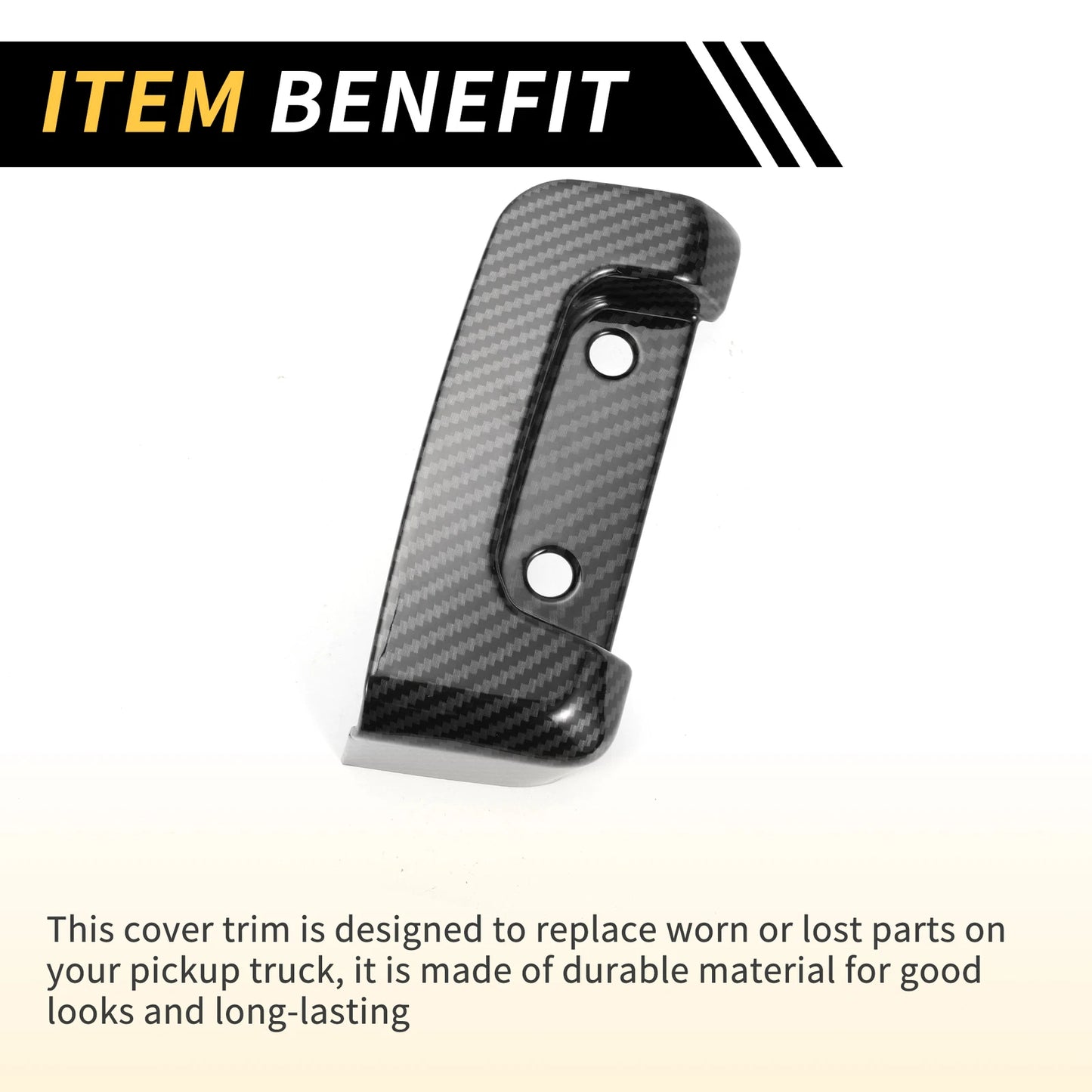 Rear Door Latch Lock Cover Trim for Jeep Wrangler JL JLU (2018-2024) Black