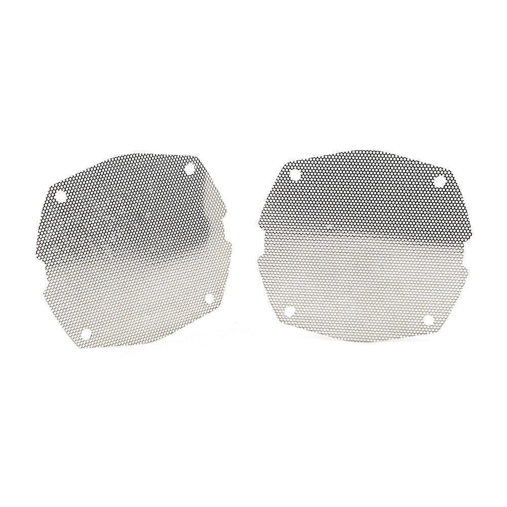 Chrome Front Fairing Mesh Speaker Grilles for Harley Dresser FLH/T Electra Glide