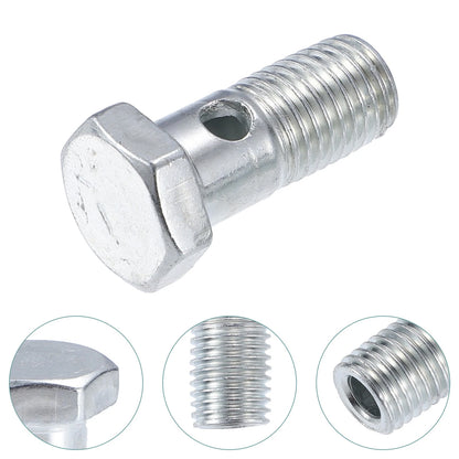 2 x Screws / M12x1.5 32mm / Hollow with Washers for Motorcycle