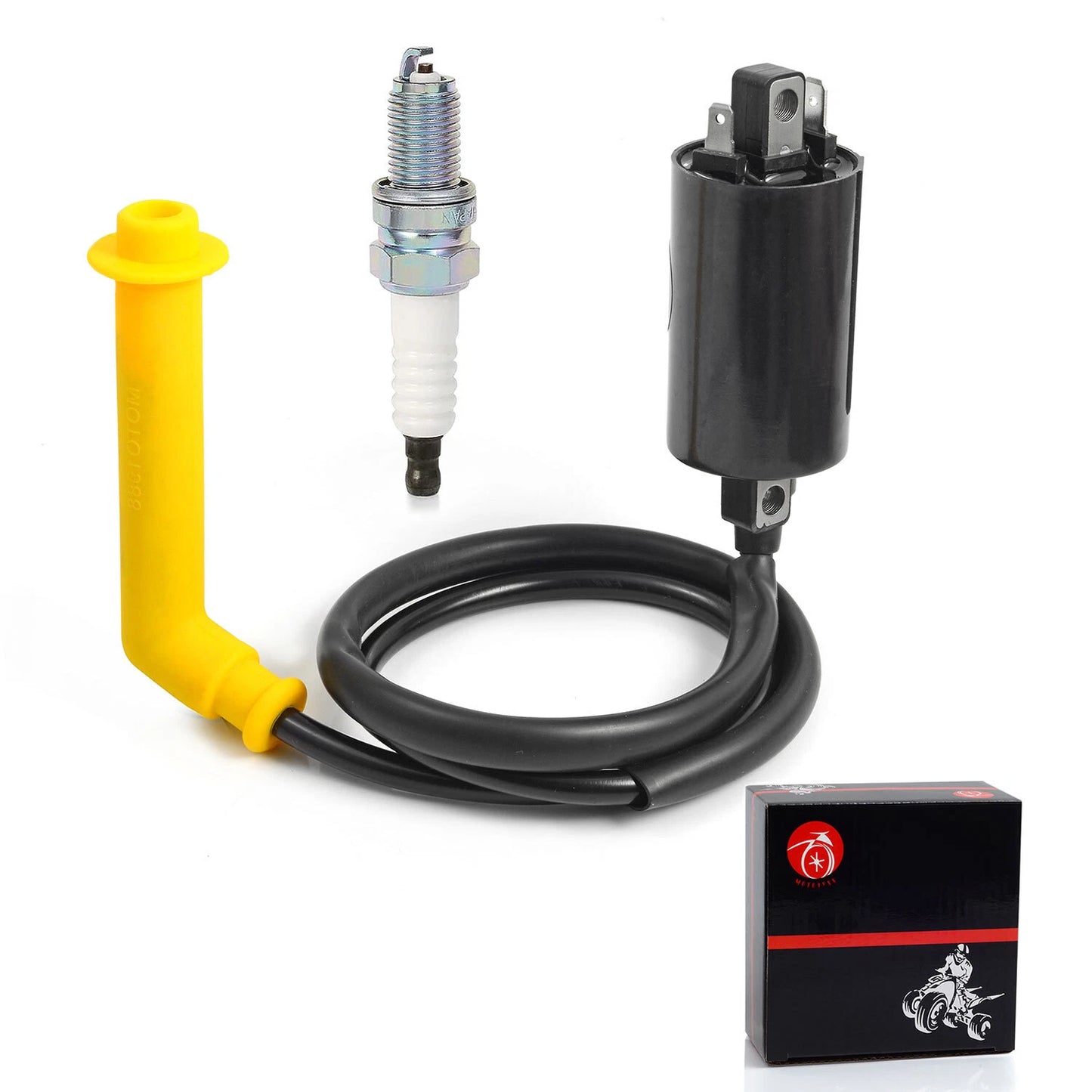 Ignition Coil Spark Plug & Wire Cap for Honda Rincon 680 TRX680 (2006-2014)