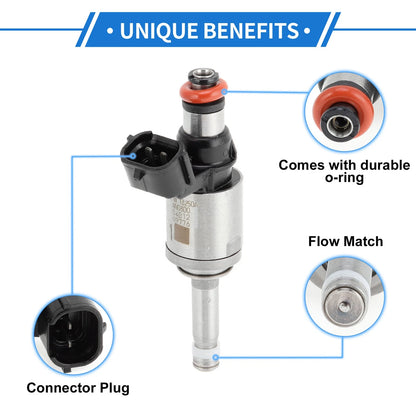 Fuel Injector for Mazda CX-5 2.0 (2011-2017) 1 Pc Silver Black