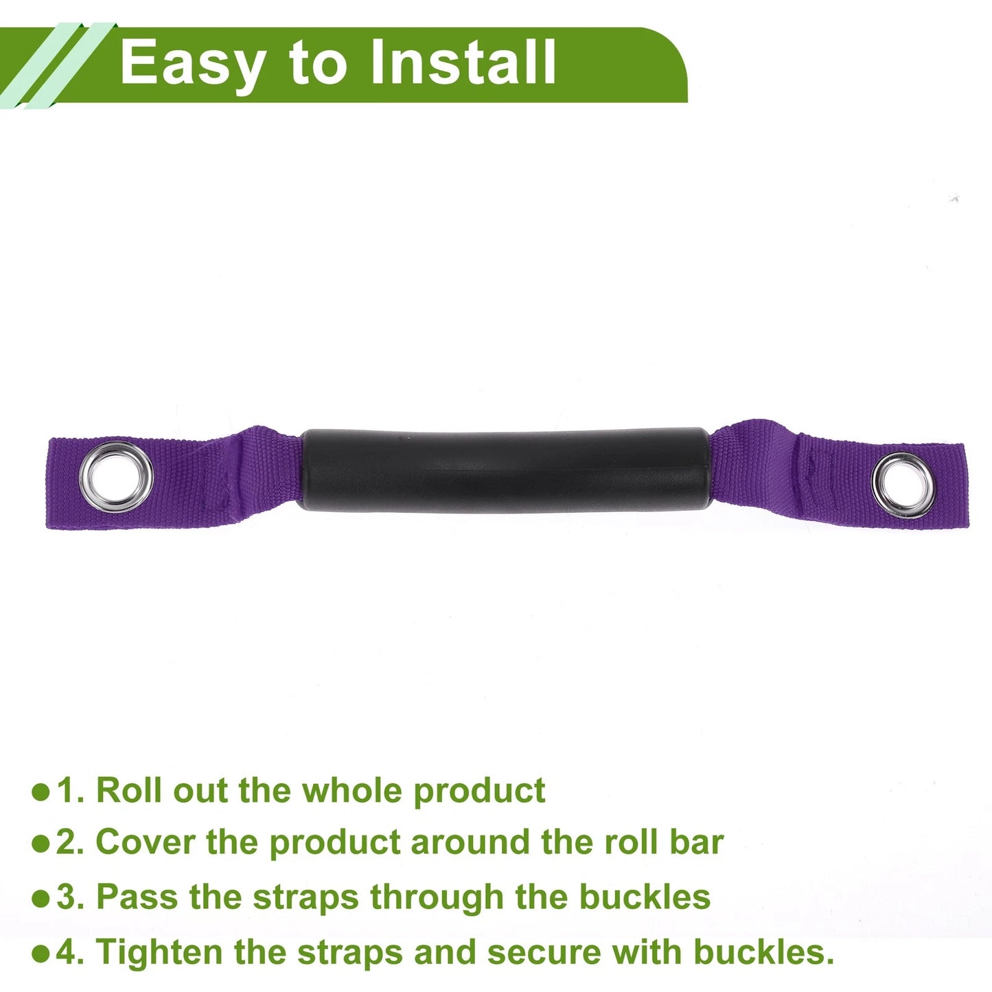 Roll Bar Grab Handles for Jeep Wrangler (2018-2028) Black Purple