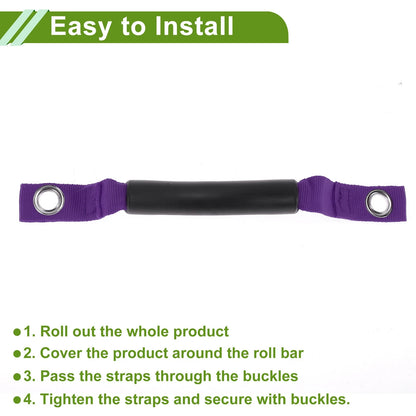 Roll Bar Grab Handles for Jeep Wrangler (2018-2028) Black Purple