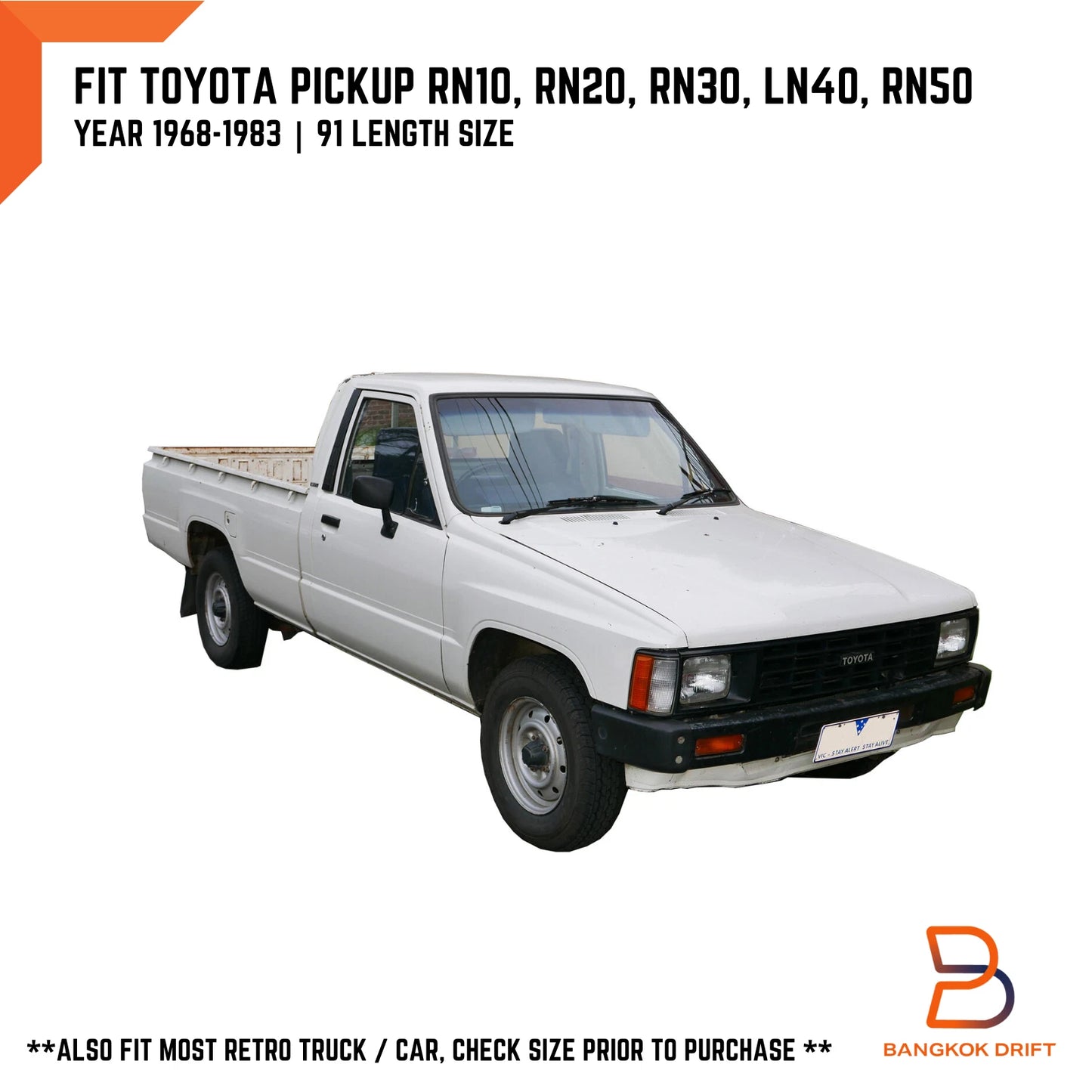 Glass Run Door Channel Rubber Seal for Toyota Hilux Ute (68-83)