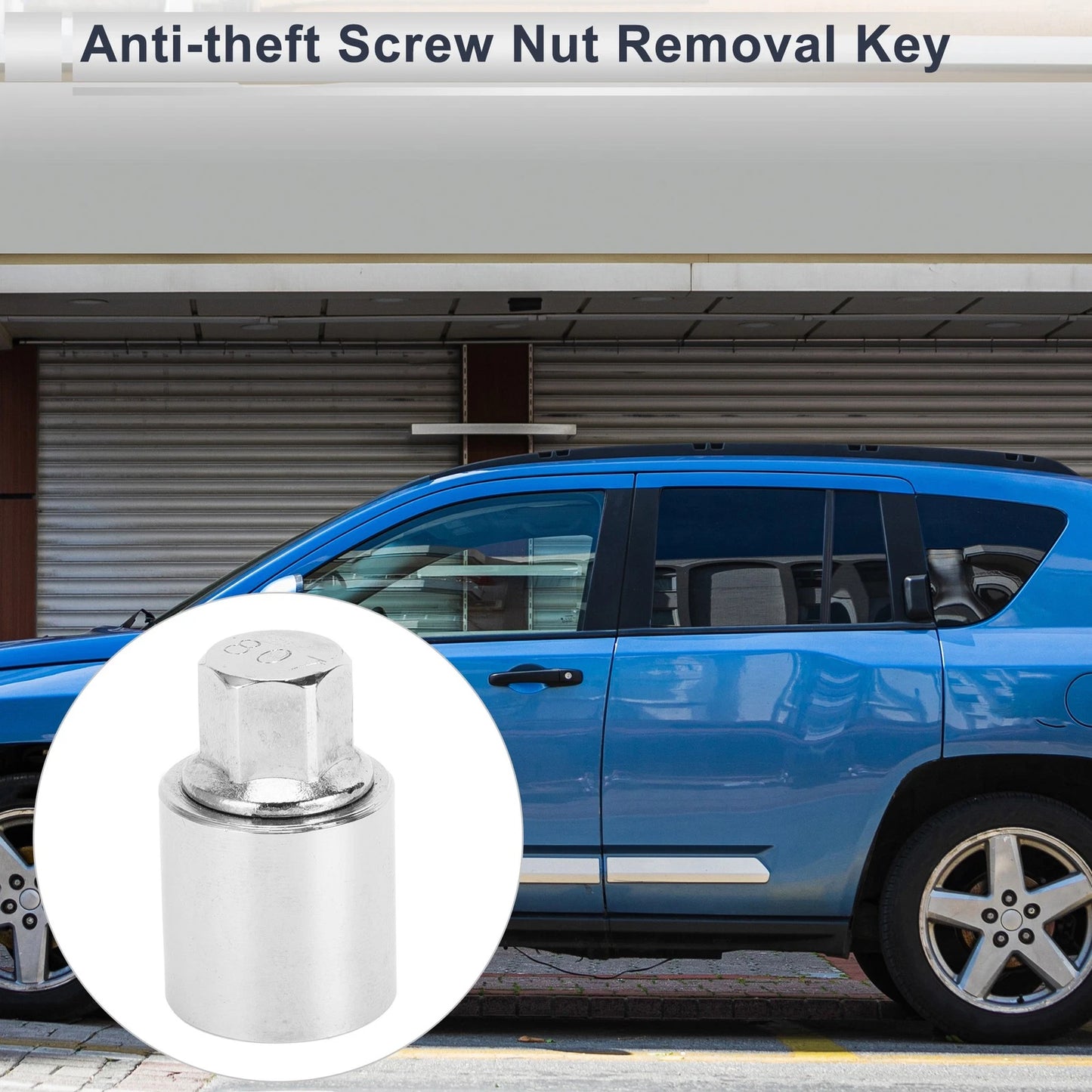 Wheel Lock Lugnut Antitheft Removal Key Socket for Jeep Compass