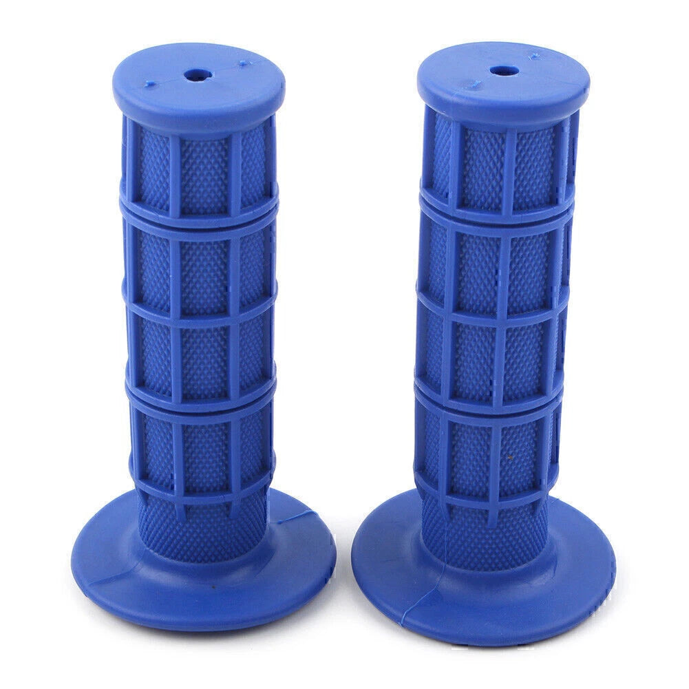 7/8" Soft Rubber Blue Pro Hand Grips for ATV MX Dirt Bike Enduro