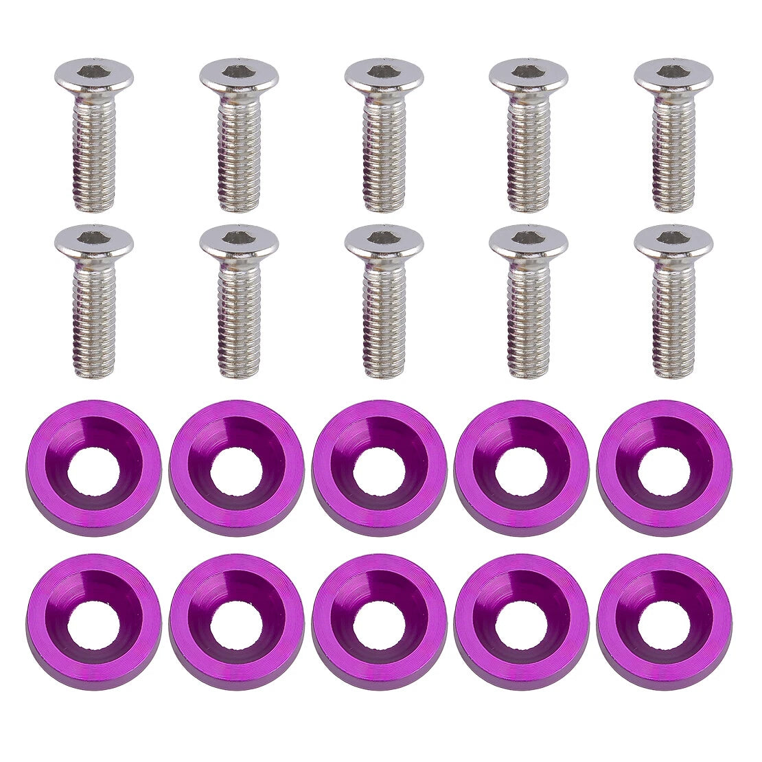 20 x Billet Aluminum Fender Bumper Washer Bolts for Car (Various Years)