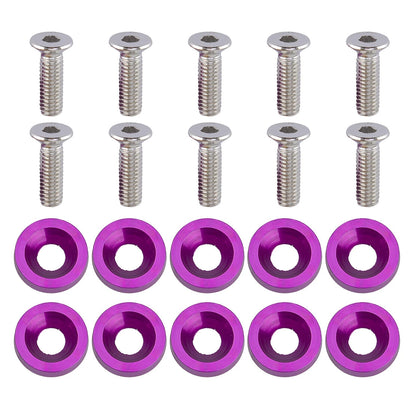 20 x Billet Aluminum Fender Bumper Washer Bolts for Car (Various Years)