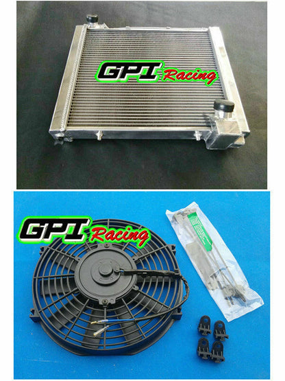 3ROWS Aluminum Radiator + Fan for Chevrolet Corvette (1961-1962)