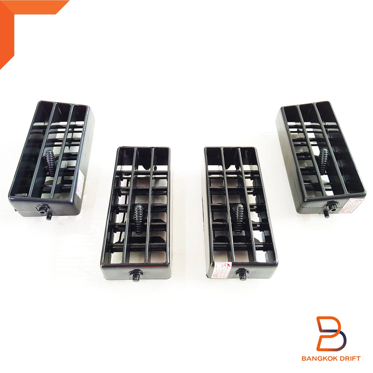 4PC Black Dash Air Vent Grille for Nissan Navara D21 (1986-1997)
